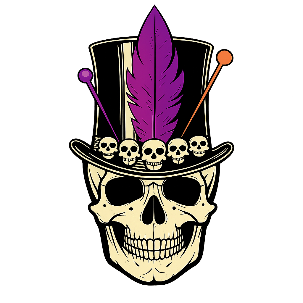 Voodoo Vintage Fest skull logo